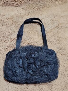 Sasha Mini Black Floral Appliqué Women's Handbag
